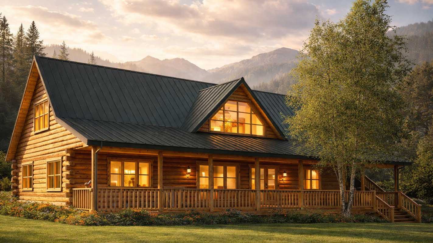 Log Home Exterior - Carriagerun