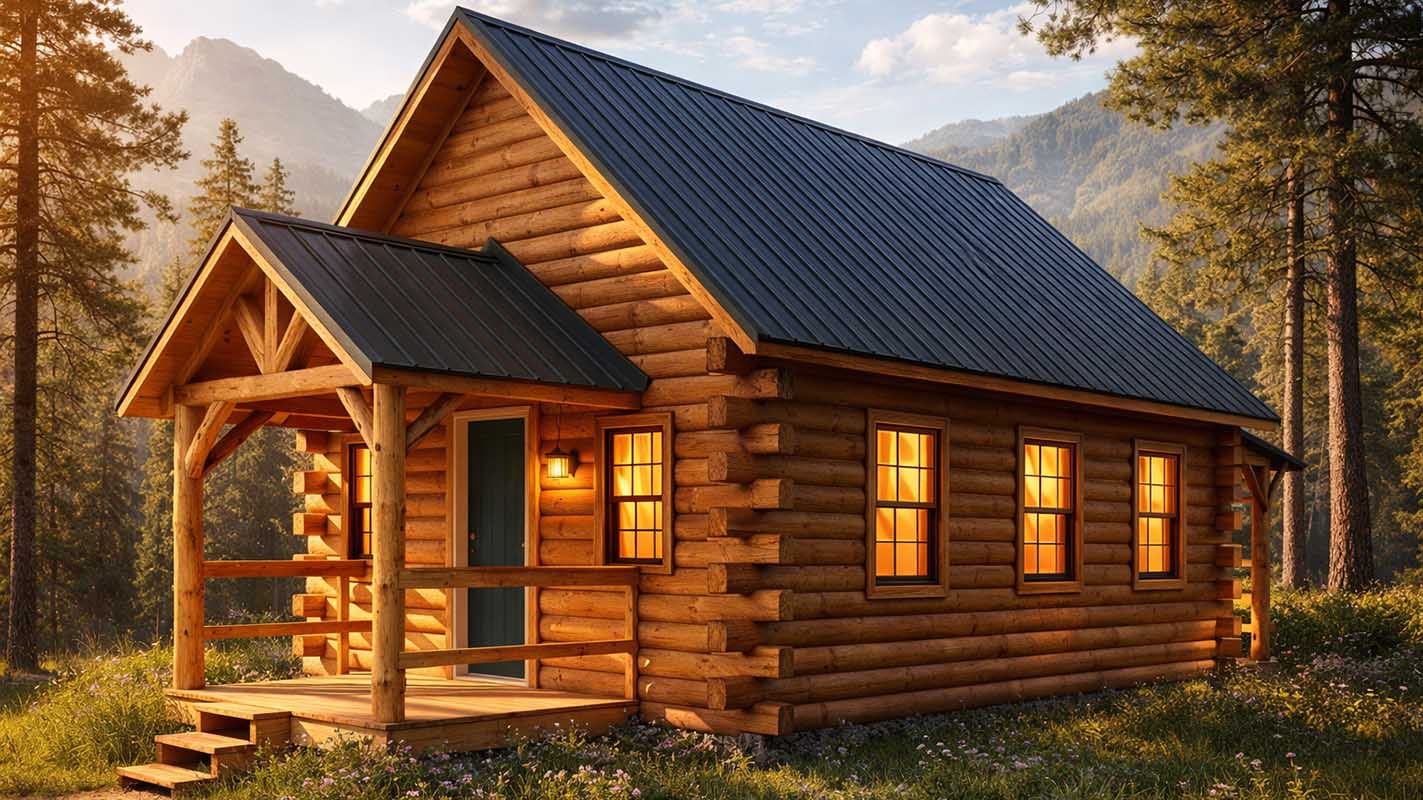 Log Home Exterior - Indiantrail